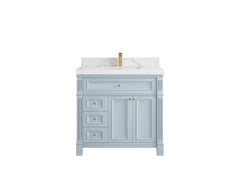 Paris 36 in. W x 22 in. D Center Sink Bathroom Vanity - photo 16