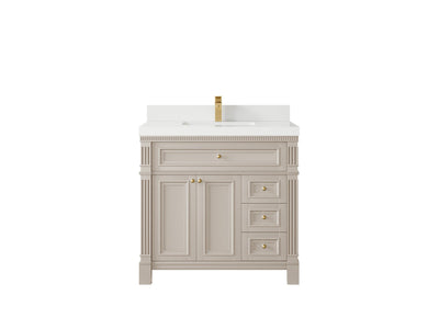 Paris 36 in. W x 22 in. D Center Sink Bathroom Vanity - Willow Bath and Vanity