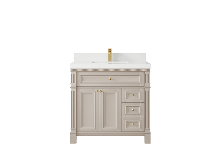 Paris 36 in. W x 22 in. D Center Sink Bathroom Vanity - photo 44