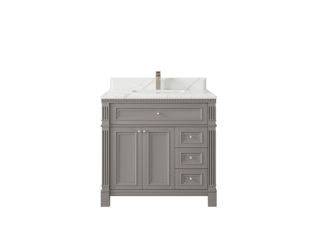 Paris 36 in. W x 22 in. D Center Sink Bathroom Vanity - Willow Bath and Vanity