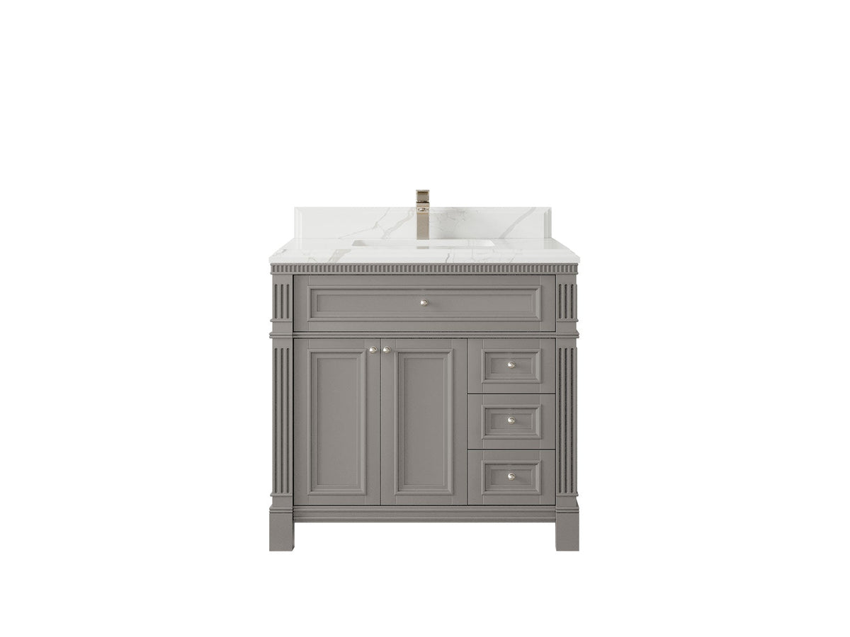 Paris 36 in. W x 22 in. D Center Sink Bathroom Vanity - Willow Bath and Vanity
