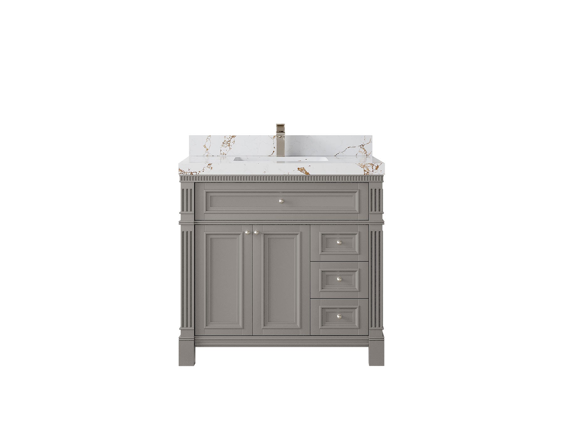 Paris 36 in. W x 22 in. D Center Sink Bathroom Vanity - Willow Bath and Vanity
