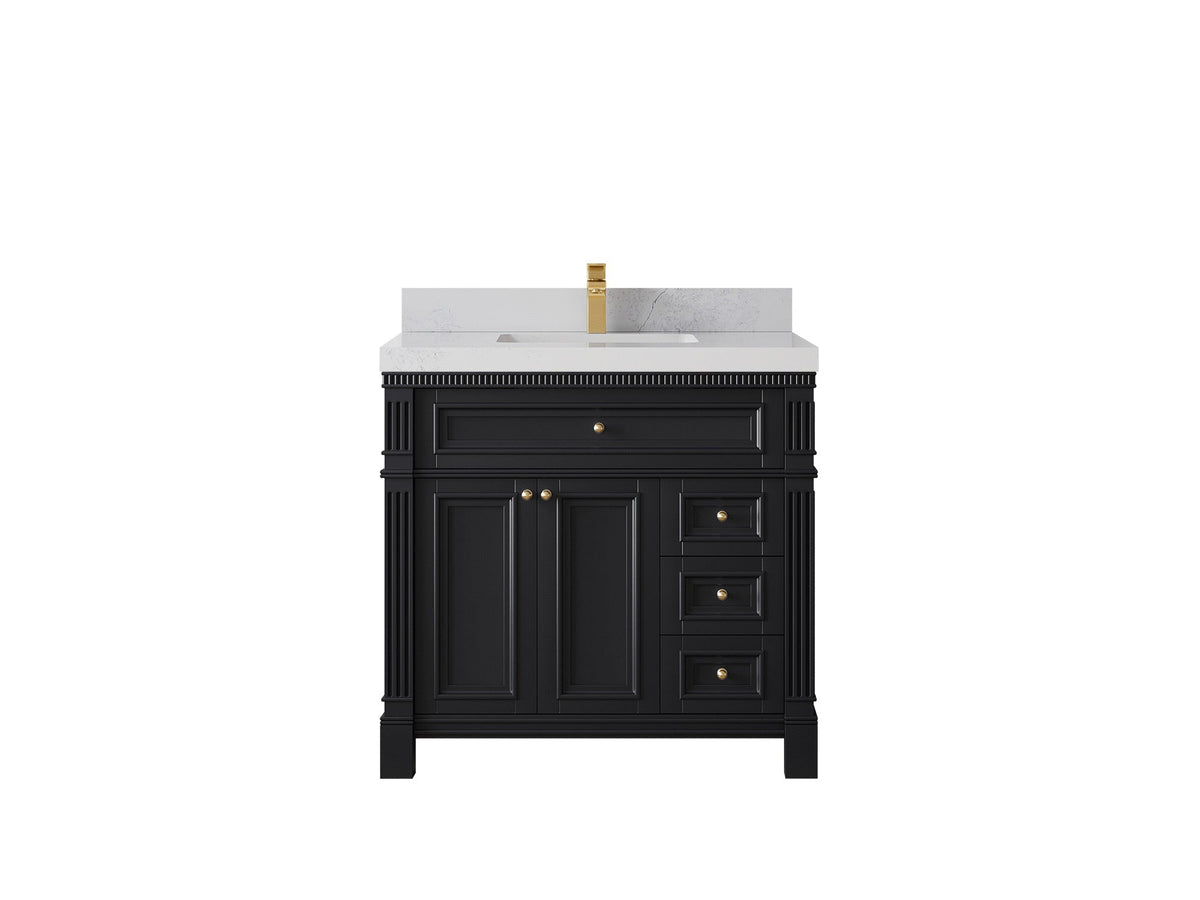 Paris 36 in. W x 22 in. D Center Sink Bathroom Vanity - Willow Bath and Vanity