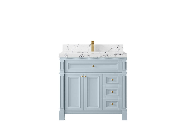 Paris 36 in. W x 22 in. D Center Sink Bathroom Vanity - photo 36
