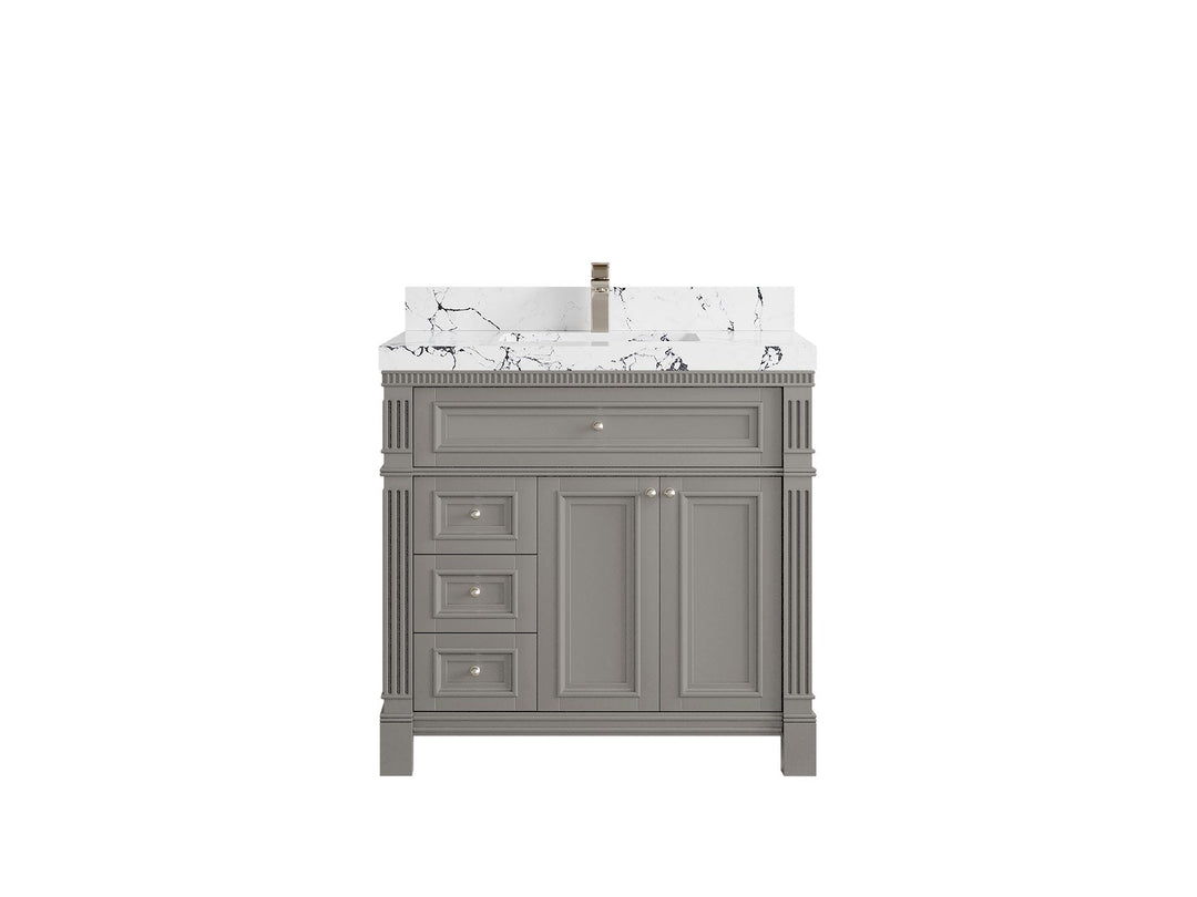 Paris 36 in. W x 22 in. D Center Sink Bathroom Vanity - Willow Bath and Vanity