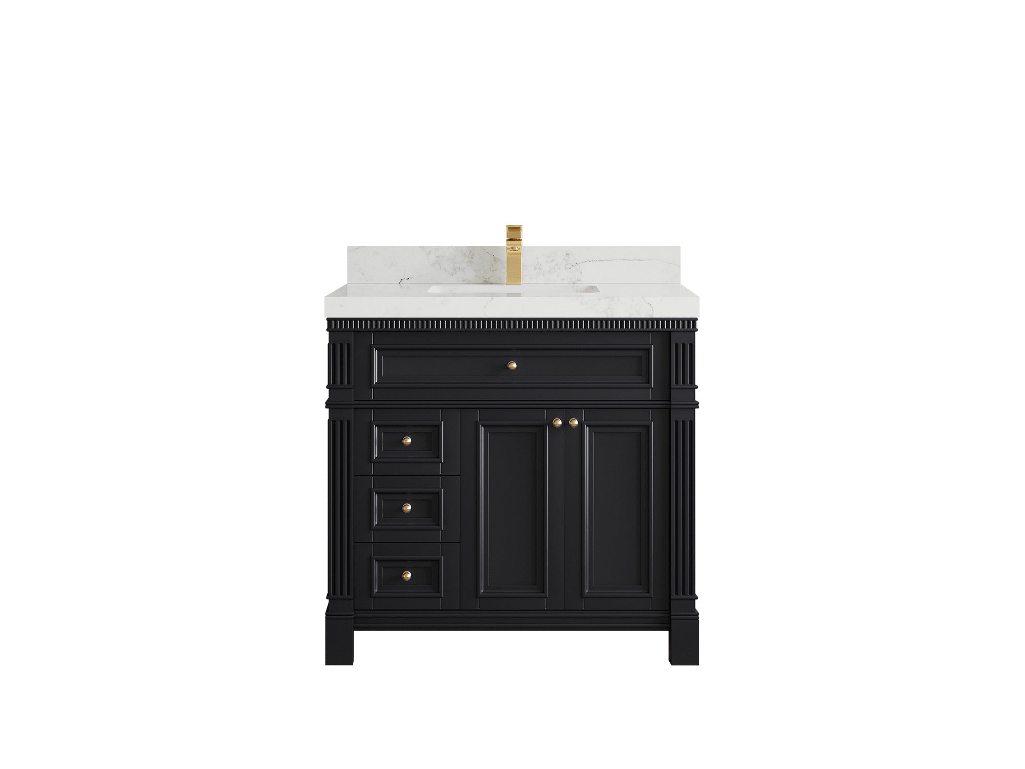 Paris 36 in. W x 22 in. D Center Sink Bathroom Vanity - Willow Bath and Vanity