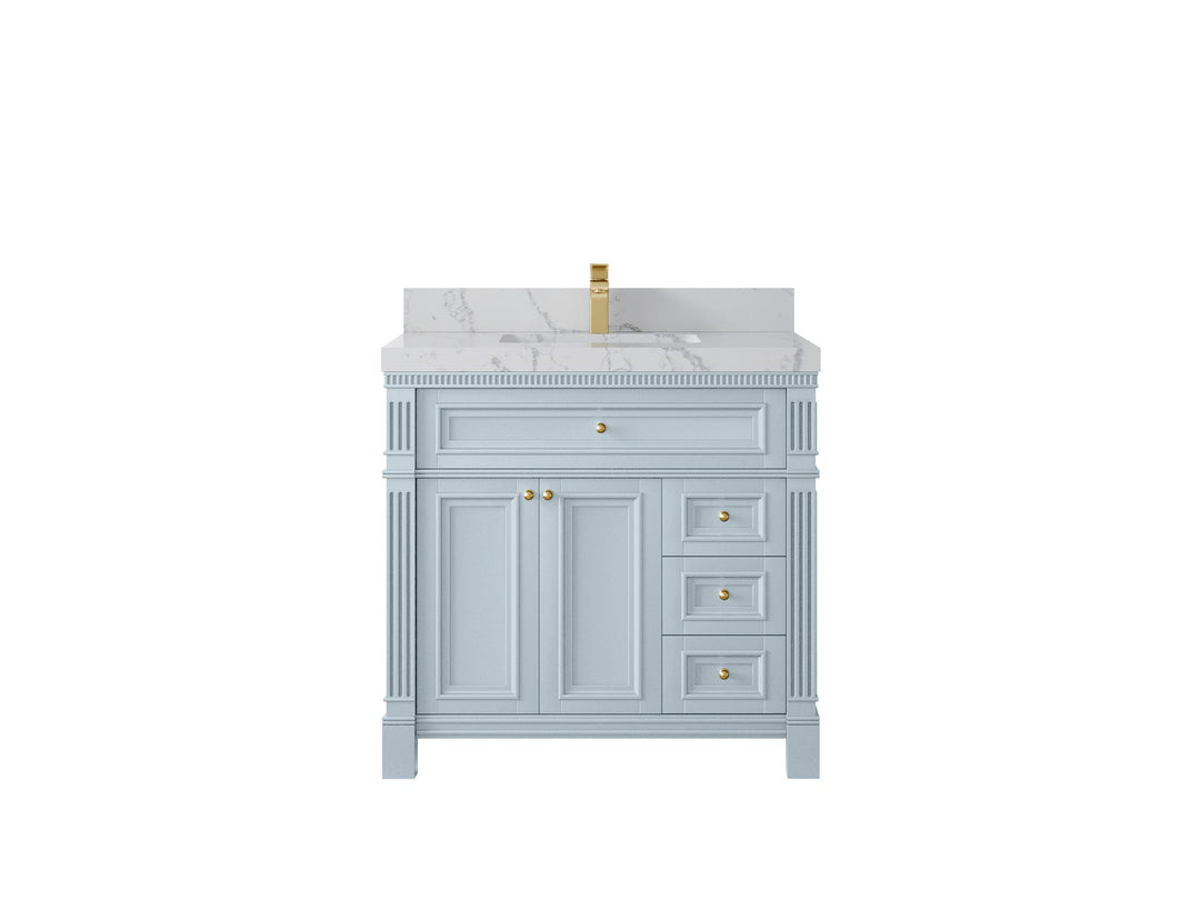 Paris 36 in. W x 22 in. D Center Sink Bathroom Vanity - Willow Bath and Vanity