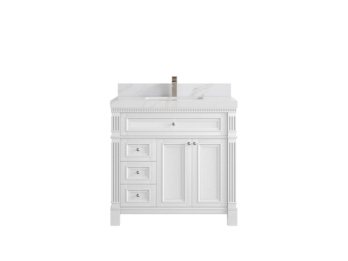 Paris 36 in. W x 22 in. D Center Sink Bathroom Vanity - Willow Bath and Vanity