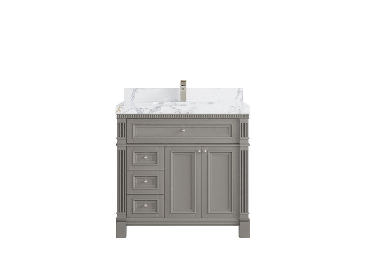 Paris 36 in. W x 22 in. D Center Sink Bathroom Vanity - photo 20