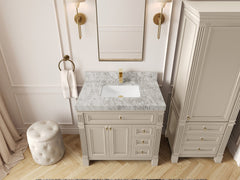 Paris 36 in. W x 22 in. D Bathroom Vanity with Center Sink - photo 19