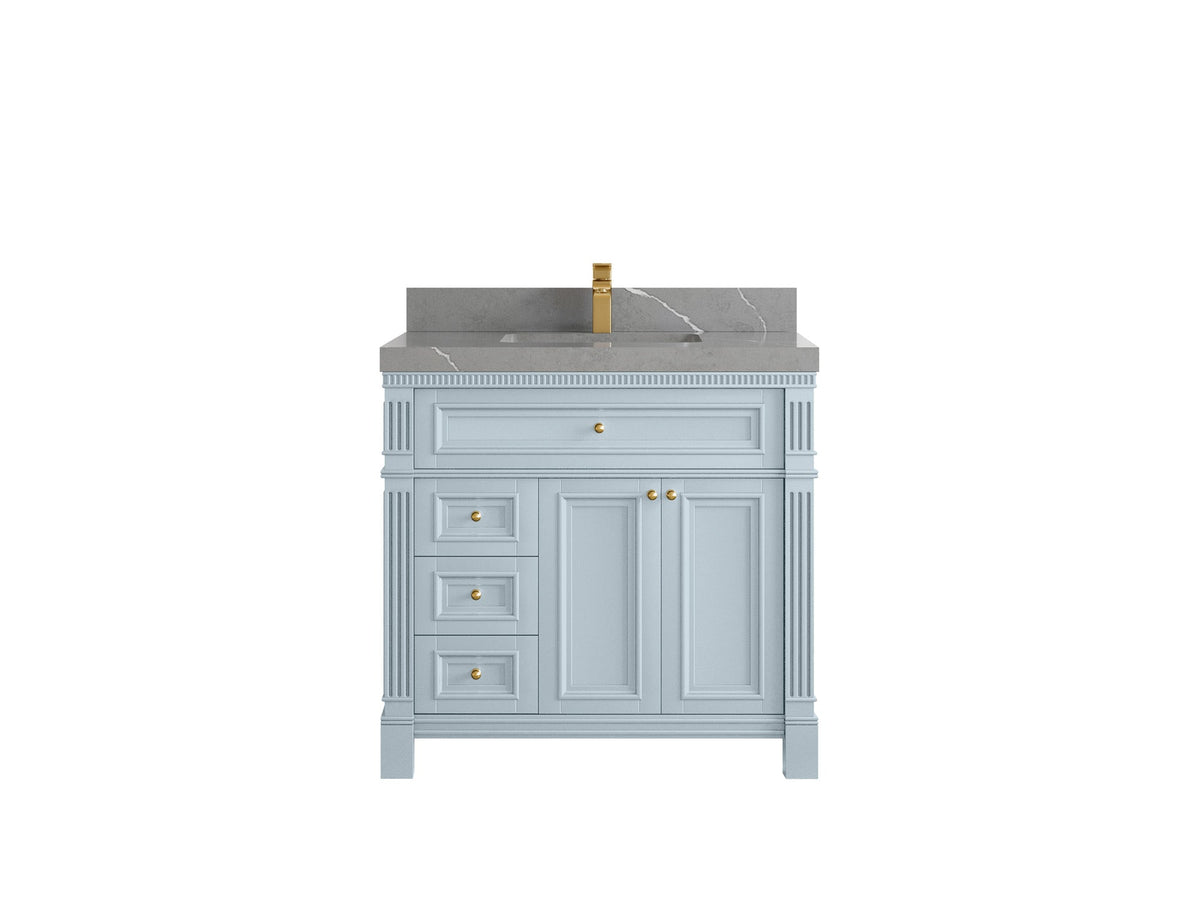 Paris 36 in. W x 22 in. D Center Sink Bathroom Vanity - Willow Bath and Vanity