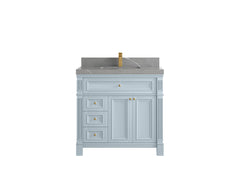 Paris 36 in. W x 22 in. D Center Sink Bathroom Vanity - photo 30