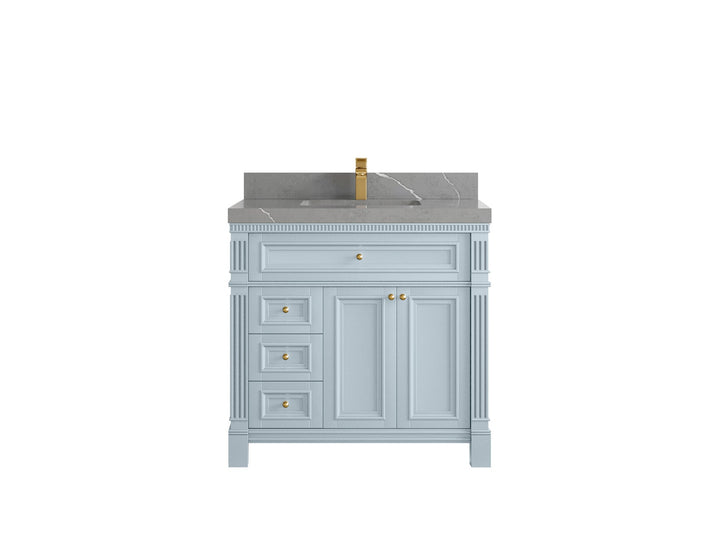 Paris 36 in. W x 22 in. D Center Sink Bathroom Vanity - photo 30