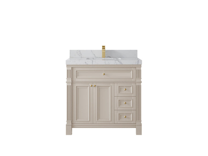 Paris 36 in. W x 22 in. D Center Sink Bathroom Vanity - photo 42