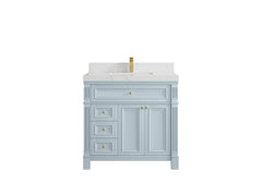 Paris 36 in. W x 22 in. D Center Sink Bathroom Vanity - photo 26