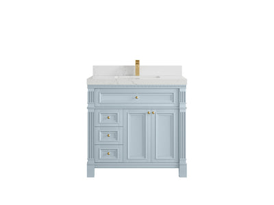 Paris 36 in. W x 22 in. D Center Sink Bathroom Vanity - Willow Bath and Vanity