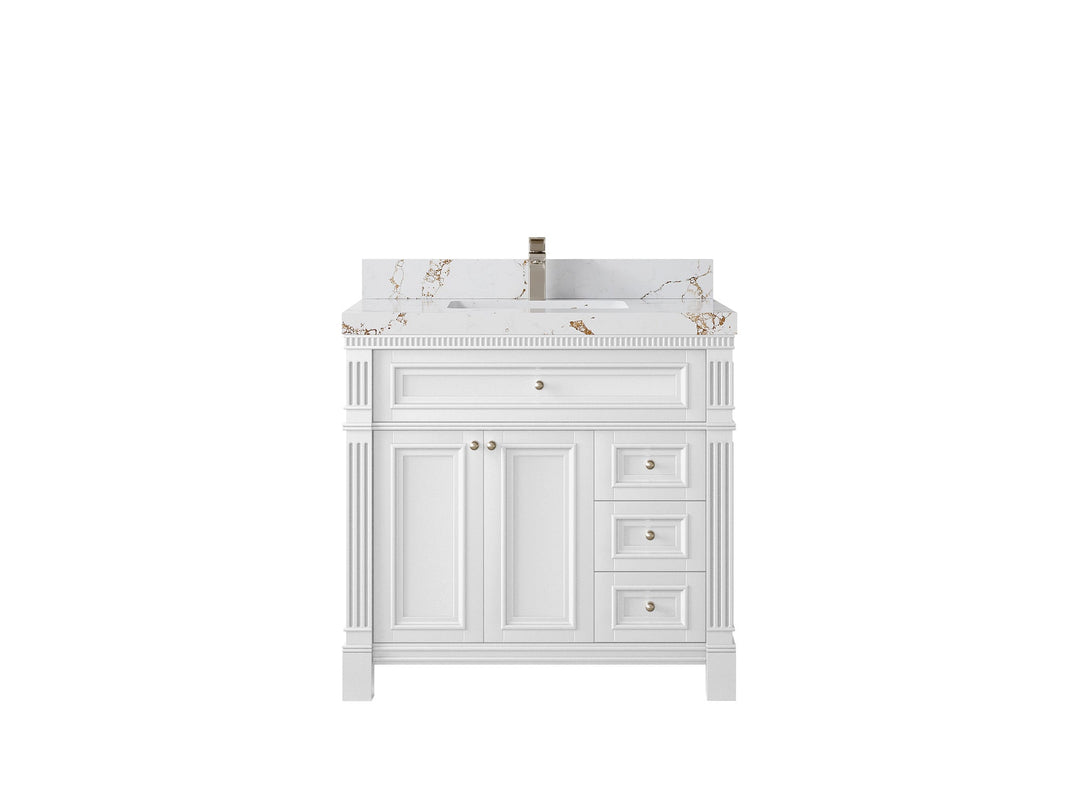 Paris 36 in. W x 22 in. D Center Sink Bathroom Vanity - Willow Bath and Vanity