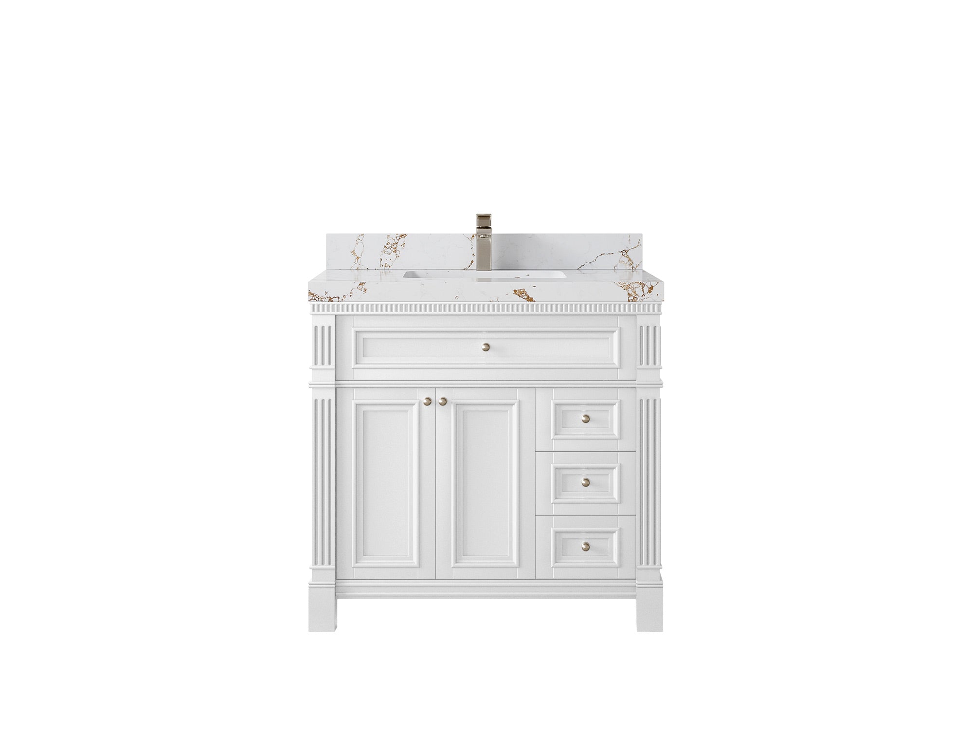 Paris 36 in. W x 22 in. D Center Sink Bathroom Vanity - Willow Bath and Vanity