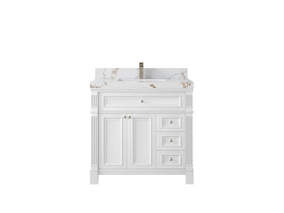 Paris 36 in. W x 22 in. D Center Sink Bathroom Vanity - Willow Bath and Vanity
