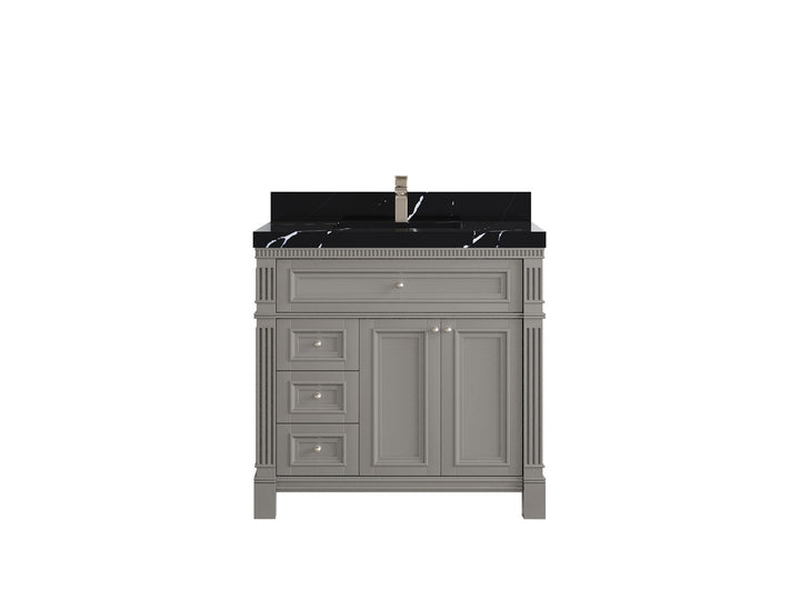 Paris 36 in. W x 22 in. D Center Sink Bathroom Vanity - photo 12