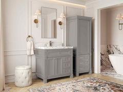 Paris 36 in. W x 22 in. D Bathroom Vanity with Center Sink - photo 2