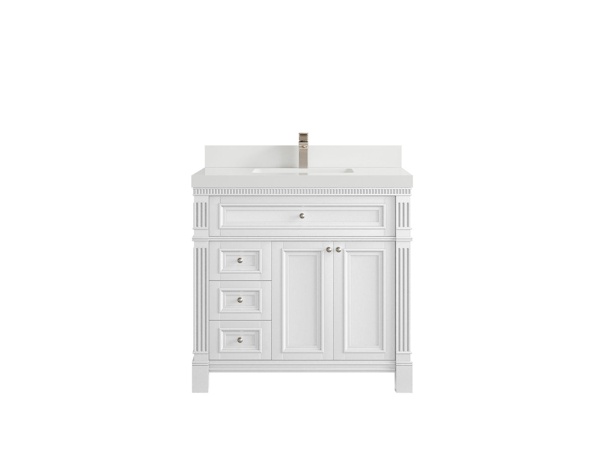 Paris 36 in. W x 22 in. D Center Sink Bathroom Vanity - Willow Bath and Vanity