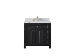 Paris 36 in. W x 22 in. D Bathroom Vanity with Center Sink - photo 10