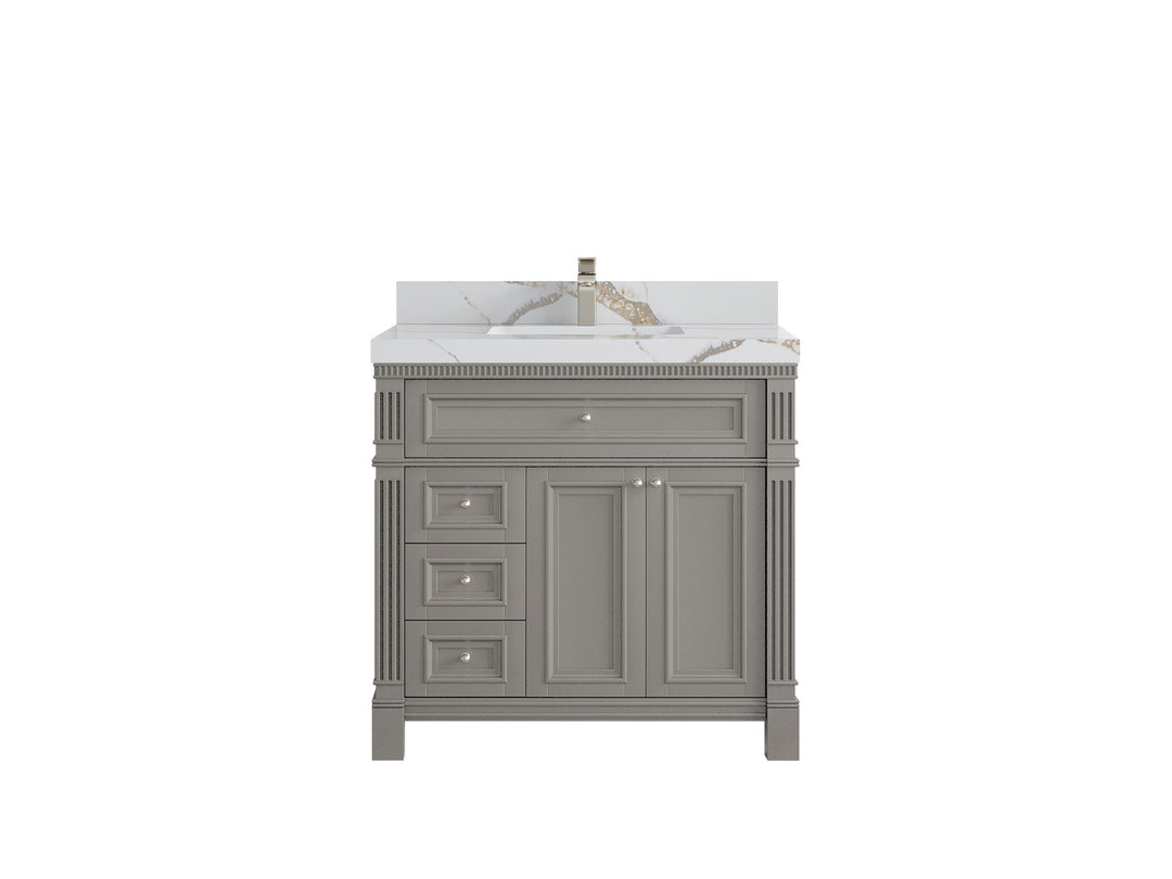 Paris 36 in. W x 22 in. D Center Sink Bathroom Vanity - Willow Bath and Vanity