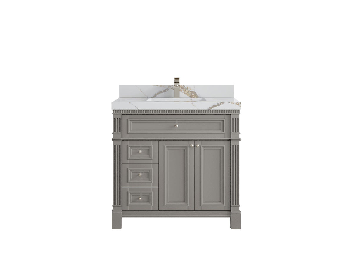 Paris 36 in. W x 22 in. D Center Sink Bathroom Vanity - Willow Bath and Vanity