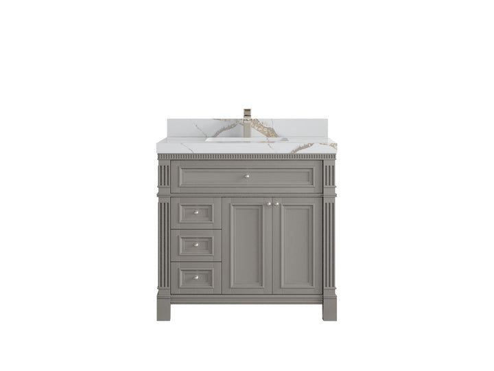 Paris 36 in. W x 22 in. D Center Sink Bathroom Vanity - photo 14