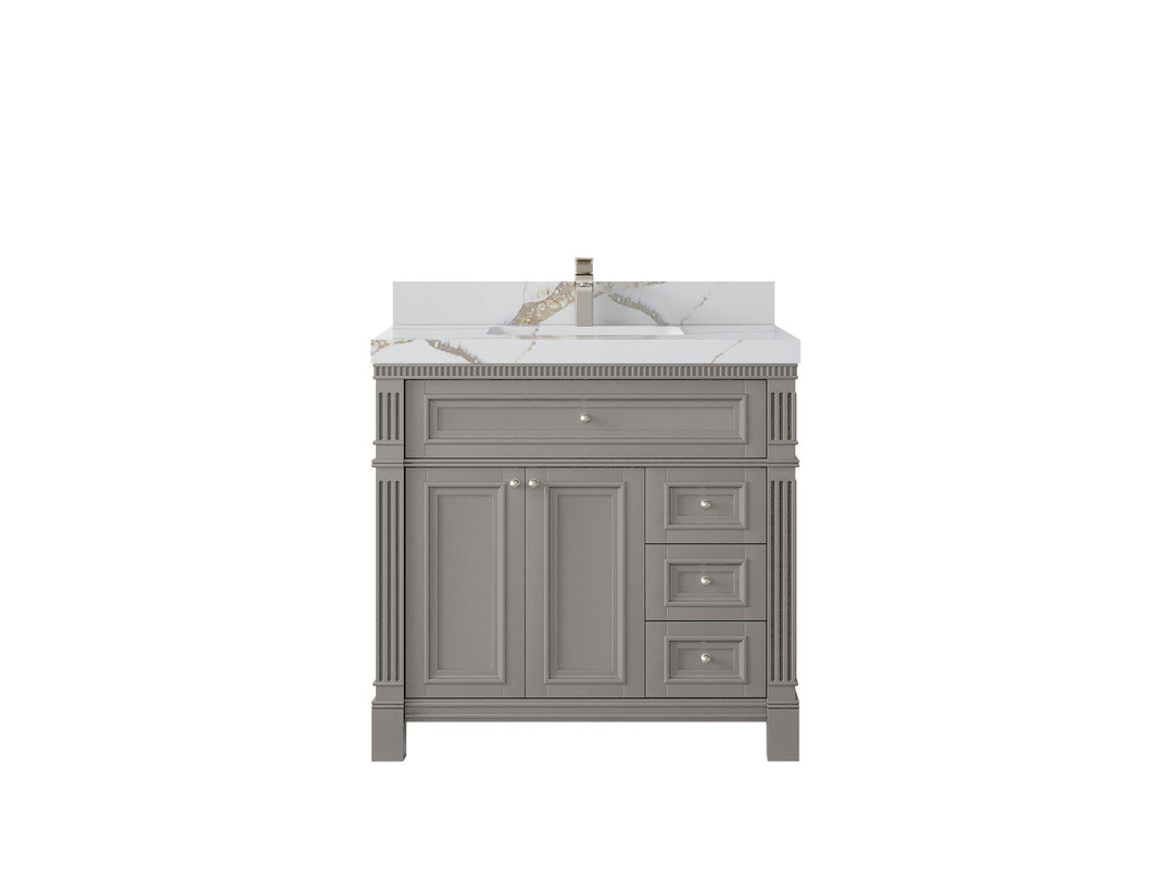 Paris 36 in. W x 22 in. D Center Sink Bathroom Vanity - Willow Bath and Vanity
