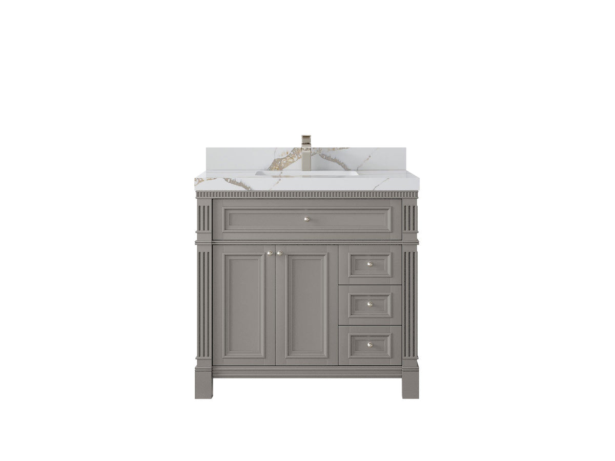 Paris 36 in. W x 22 in. D Center Sink Bathroom Vanity - Willow Bath and Vanity