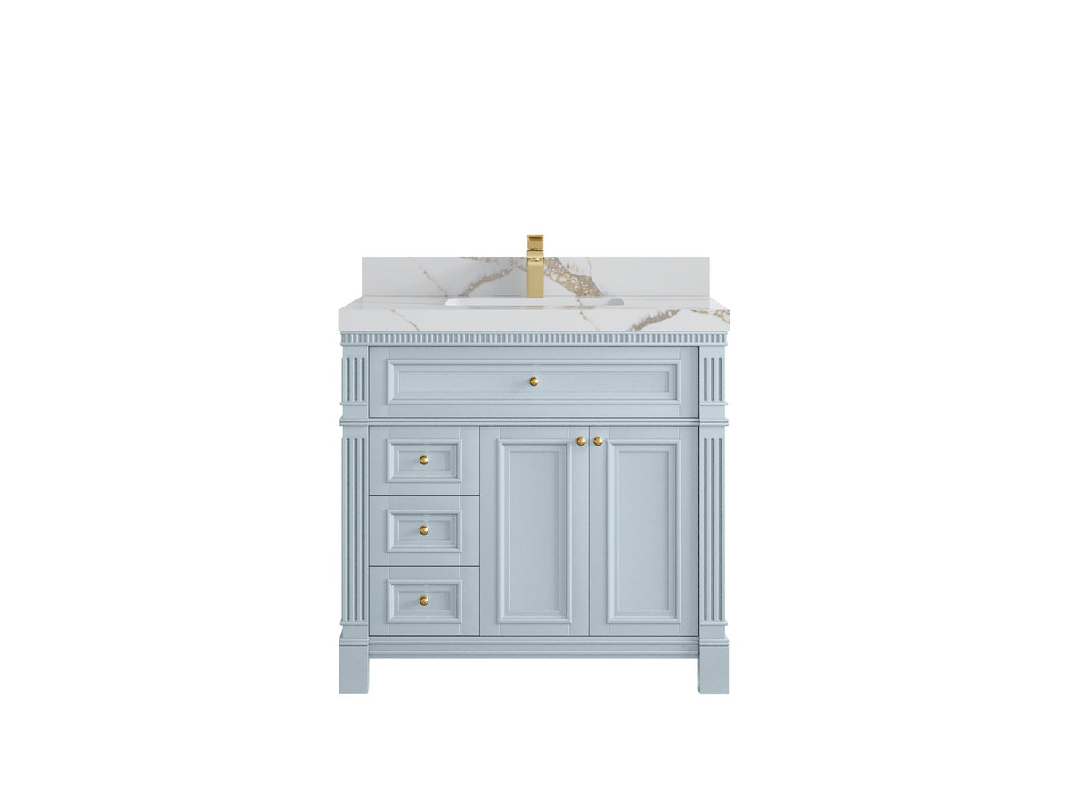 Paris 36 in. W x 22 in. D Center Sink Bathroom Vanity - Willow Bath and Vanity