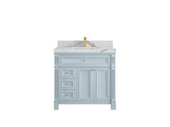 Paris 36 in. W x 22 in. D Center Sink Bathroom Vanity - photo 14