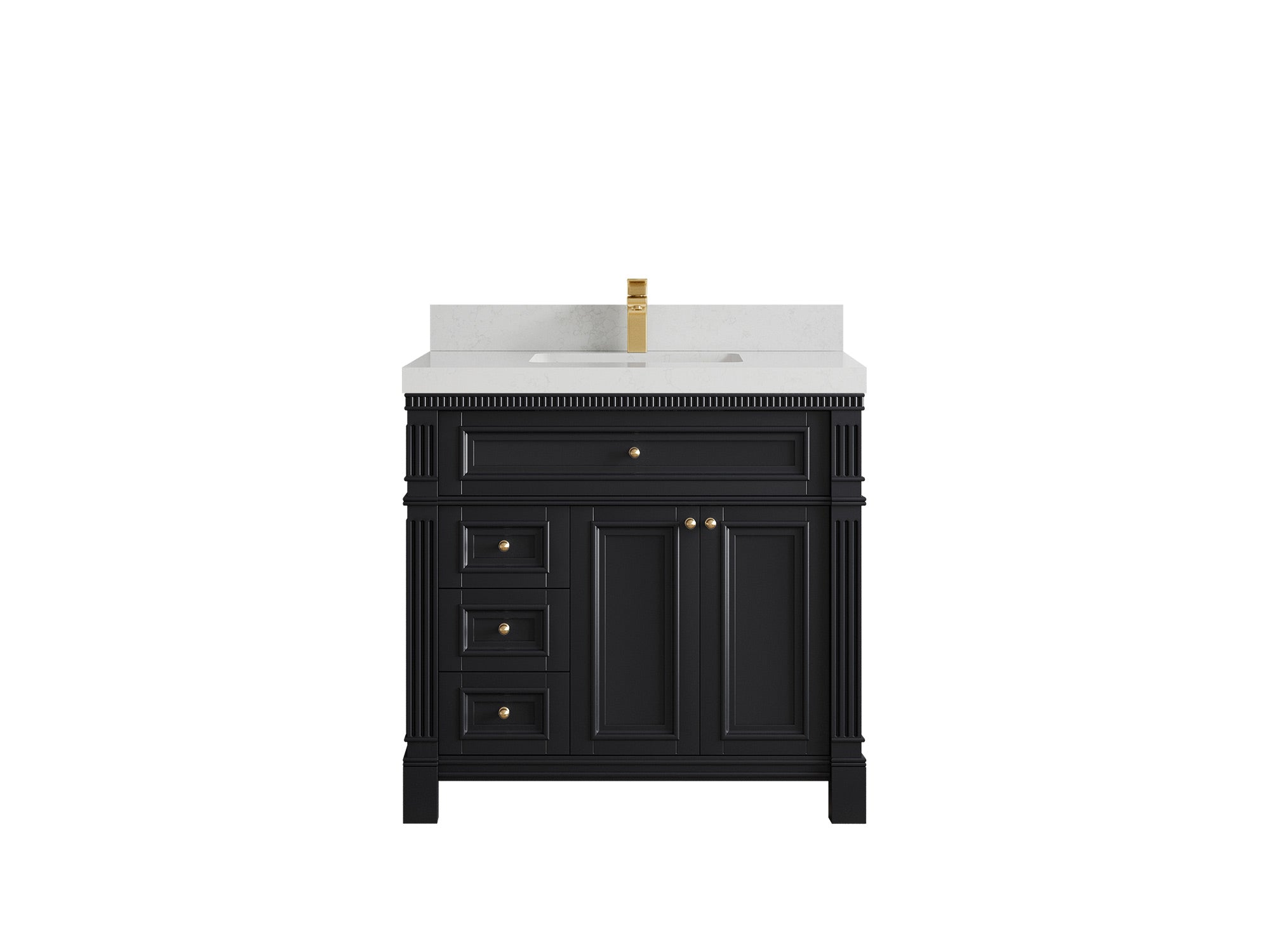 Paris 36 in. W x 22 in. D Center Sink Bathroom Vanity - Willow Bath and Vanity