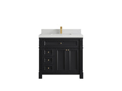 Paris 36 in. W x 22 in. D Center Sink Bathroom Vanity - photo 24
