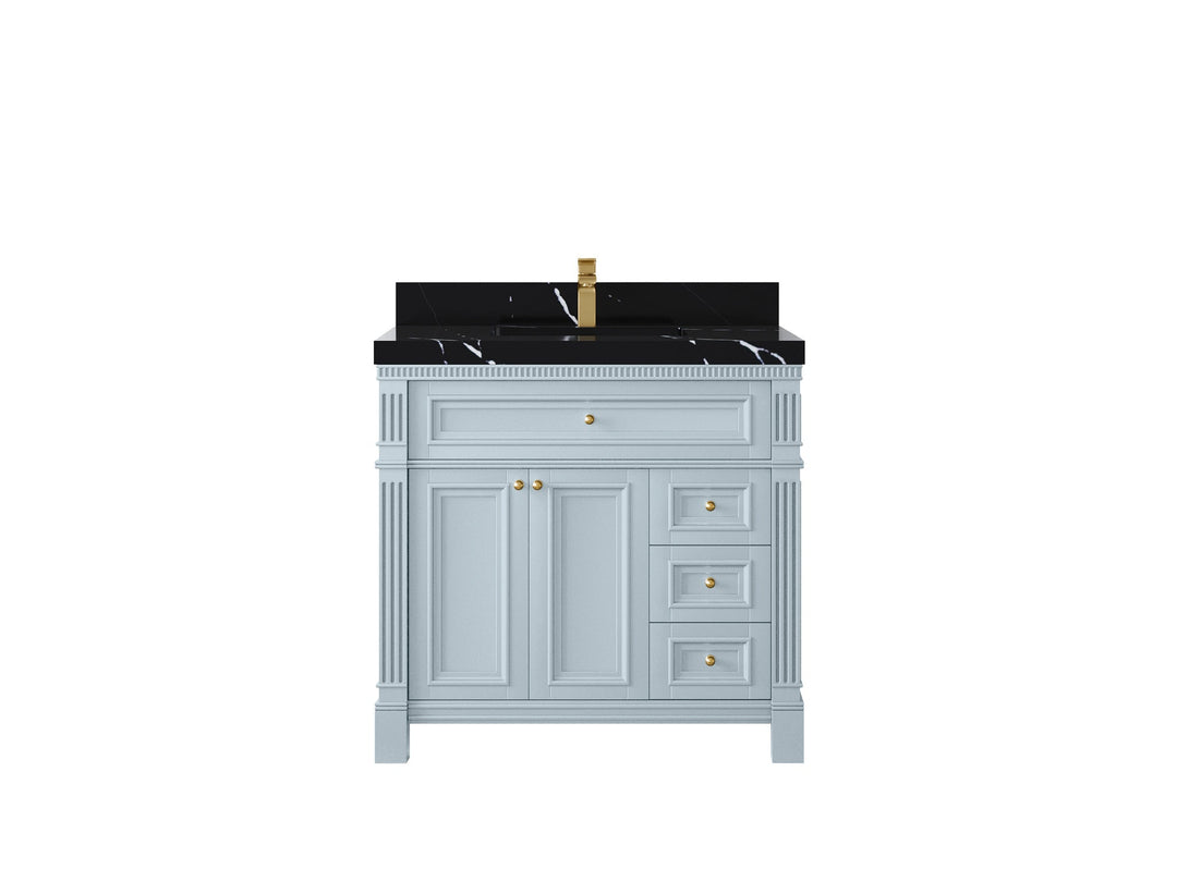 Paris 36 in. W x 22 in. D Center Sink Bathroom Vanity - Willow Bath and Vanity