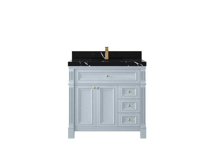 Paris 36 in. W x 22 in. D Center Sink Bathroom Vanity - photo 12