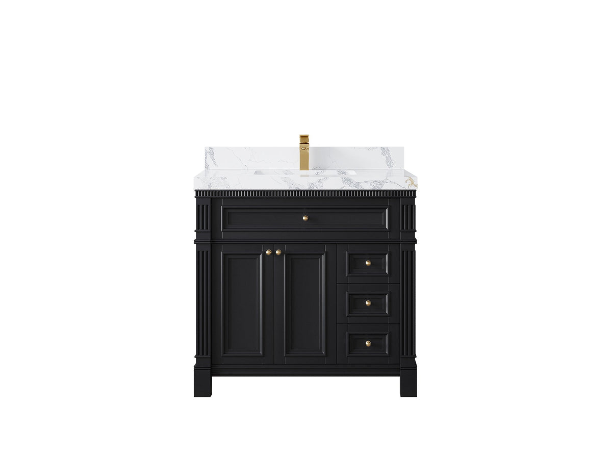 Paris 36 in. W x 22 in. D Center Sink Bathroom Vanity - Willow Bath and Vanity