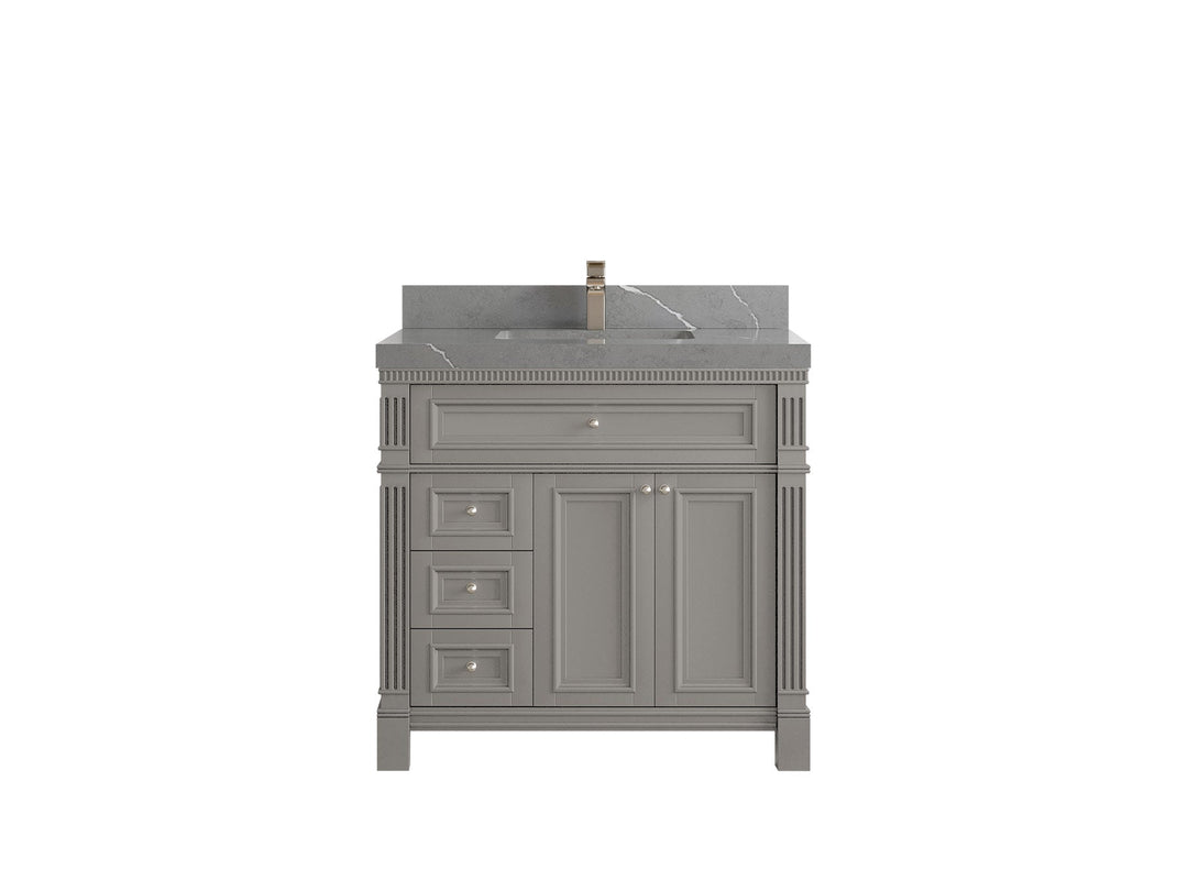 Paris 36 in. W x 22 in. D Center Sink Bathroom Vanity - Willow Bath and Vanity