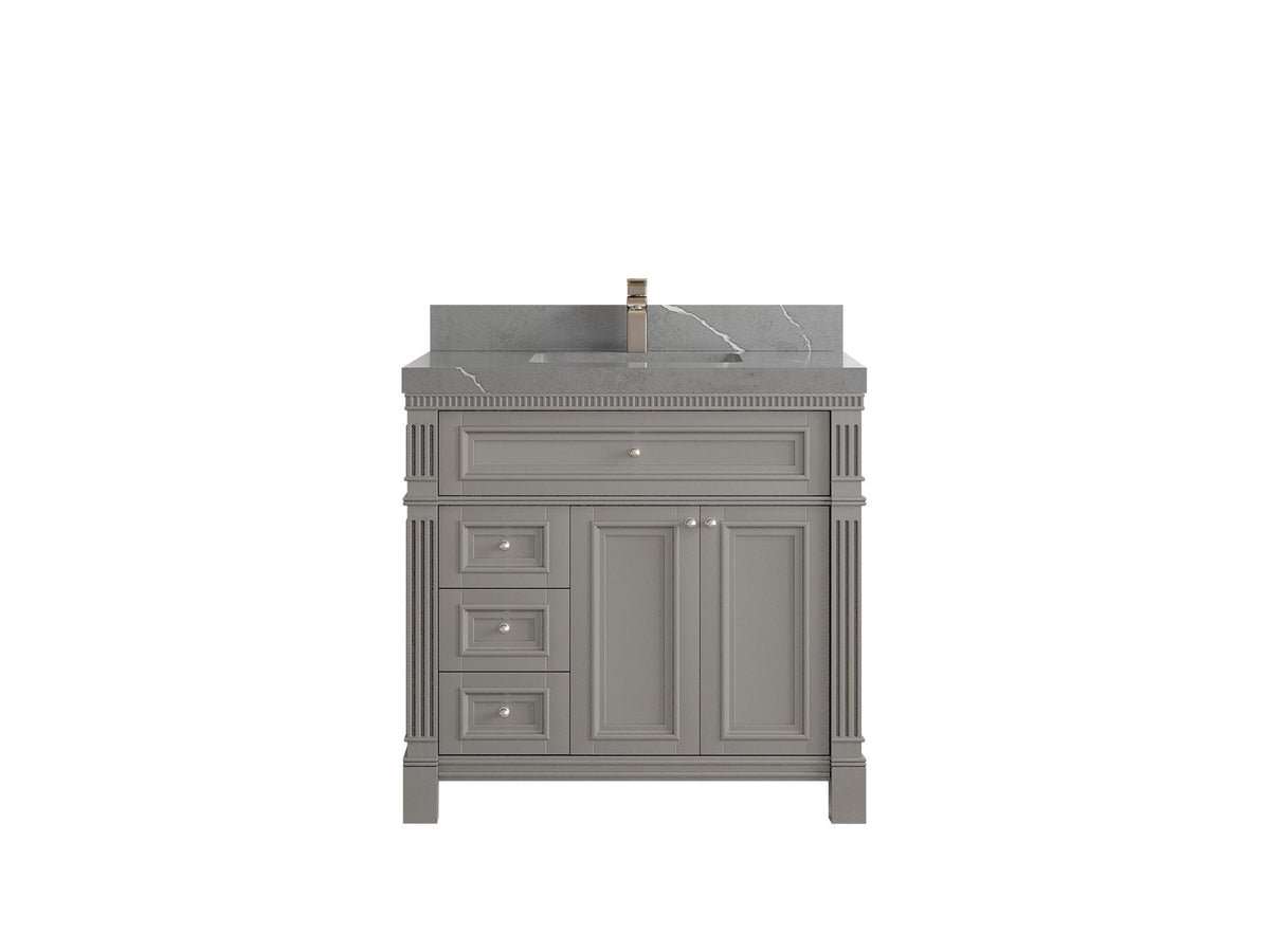 Paris 36 in. W x 22 in. D Center Sink Bathroom Vanity - Willow Bath and Vanity