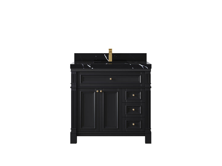 Paris 36 in. W x 22 in. D Center Sink Bathroom Vanity - photo 8