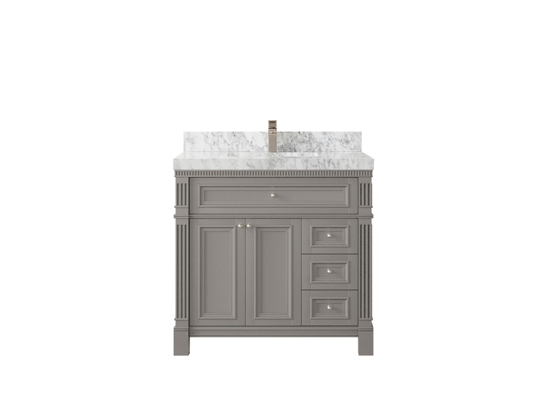 Paris 36 in. W x 22 in. D Center Sink Bathroom Vanity - Willow Bath and Vanity