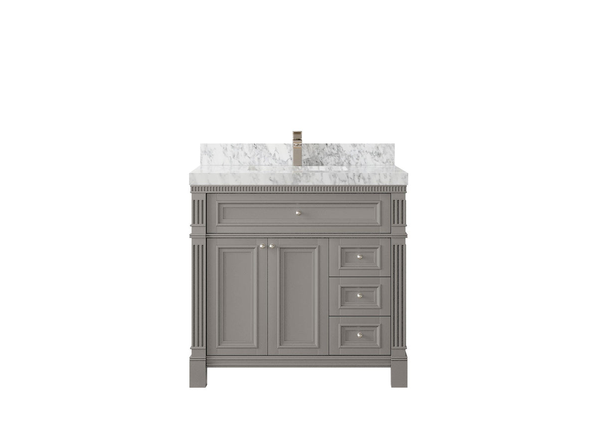 Paris 36 in. W x 22 in. D Center Sink Bathroom Vanity - Willow Bath and Vanity