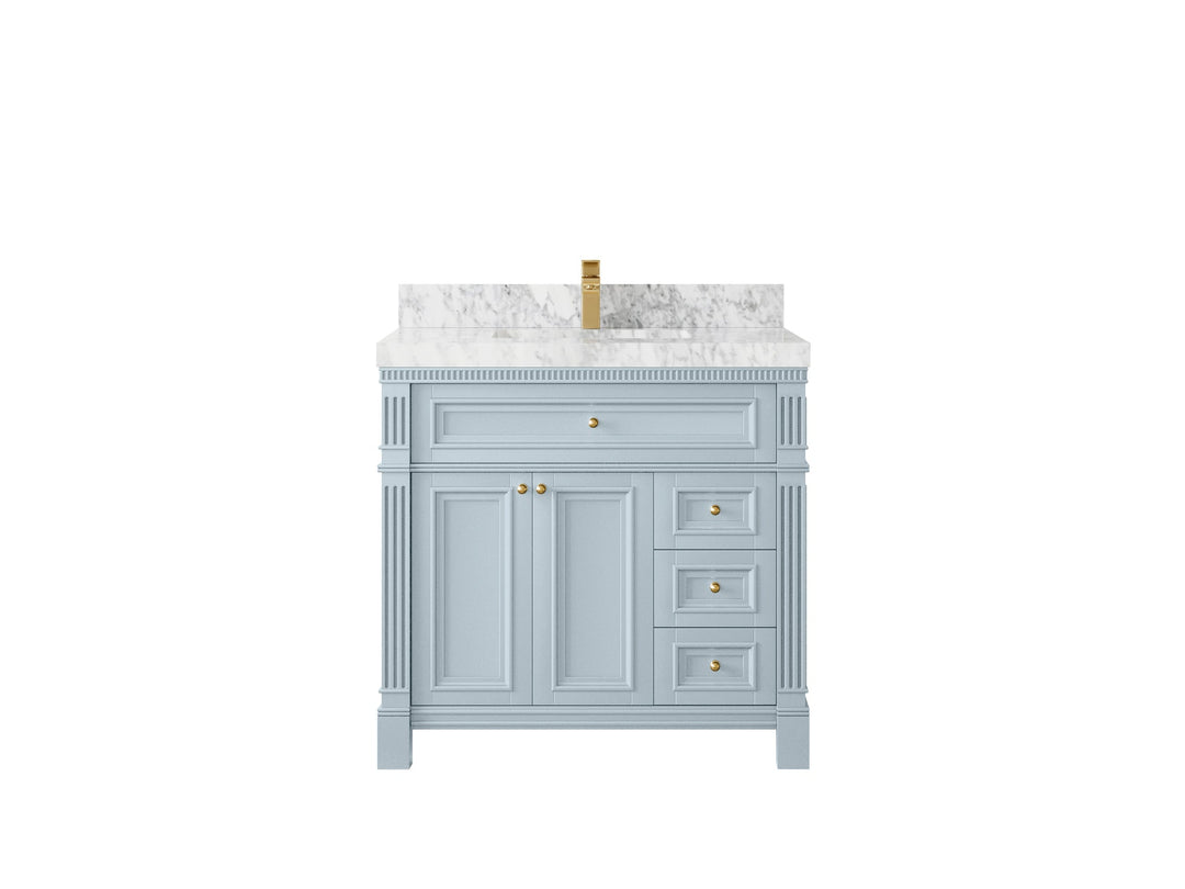 Paris 36 in. W x 22 in. D Center Sink Bathroom Vanity - Willow Bath and Vanity