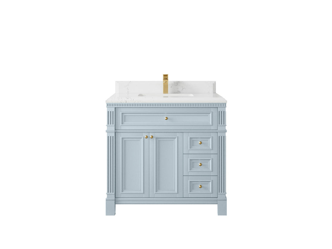 Paris 36 in. W x 22 in. D Center Sink Bathroom Vanity - Willow Bath and Vanity