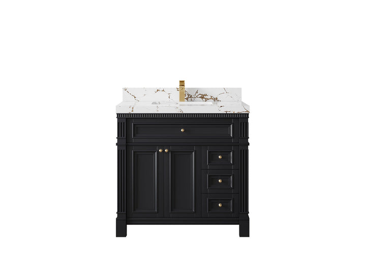 Paris 36 in. W x 22 in. D Center Sink Bathroom Vanity - photo 36
