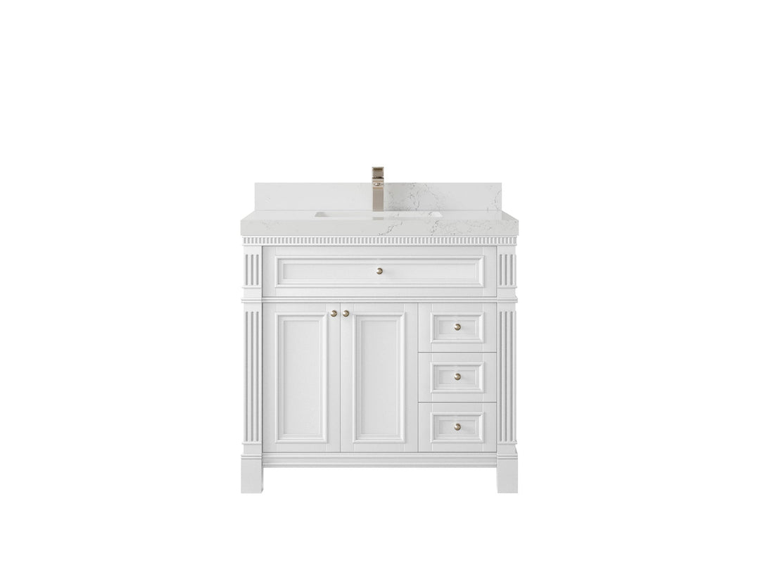 Paris 36 in. W x 22 in. D Center Sink Bathroom Vanity - Willow Bath and Vanity