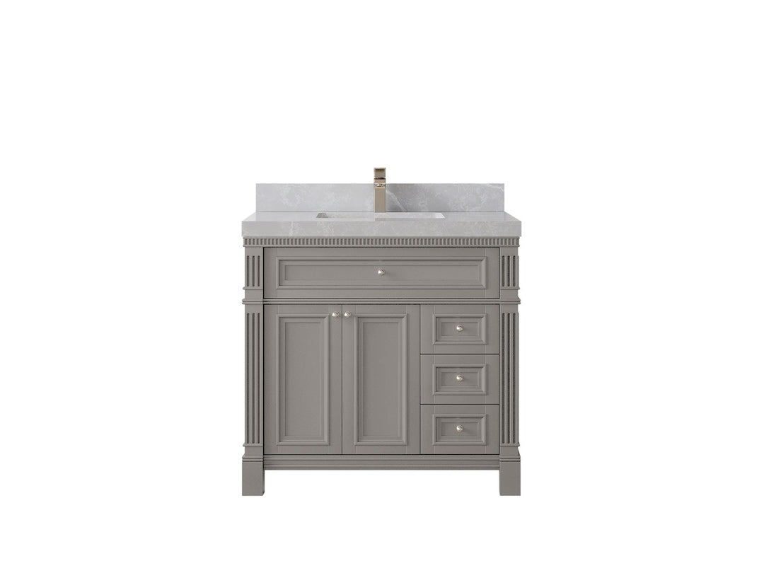 Paris 36 in. W x 22 in. D Center Sink Bathroom Vanity - Willow Bath and Vanity