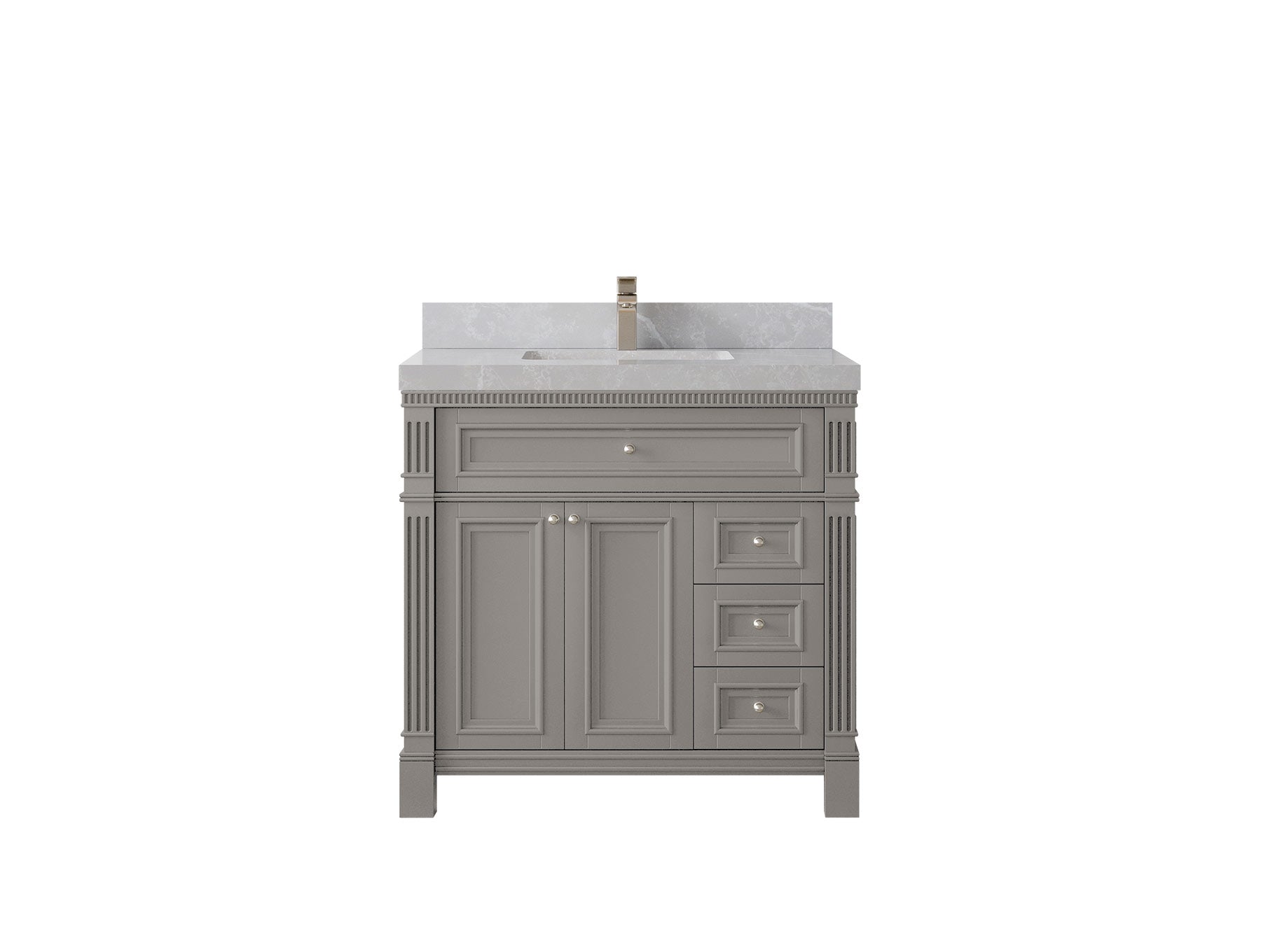 Paris 36 in. W x 22 in. D Center Sink Bathroom Vanity - Willow Bath and Vanity